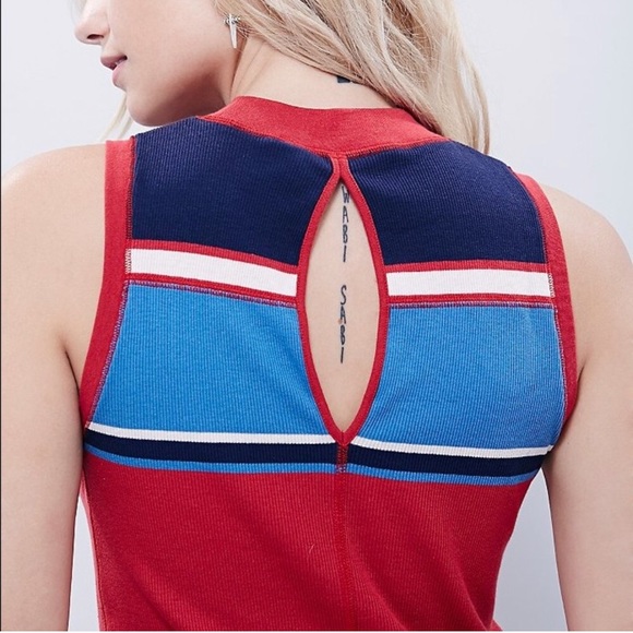 FREE PEOPLE high neck crop tank top - Picture 3 of 6